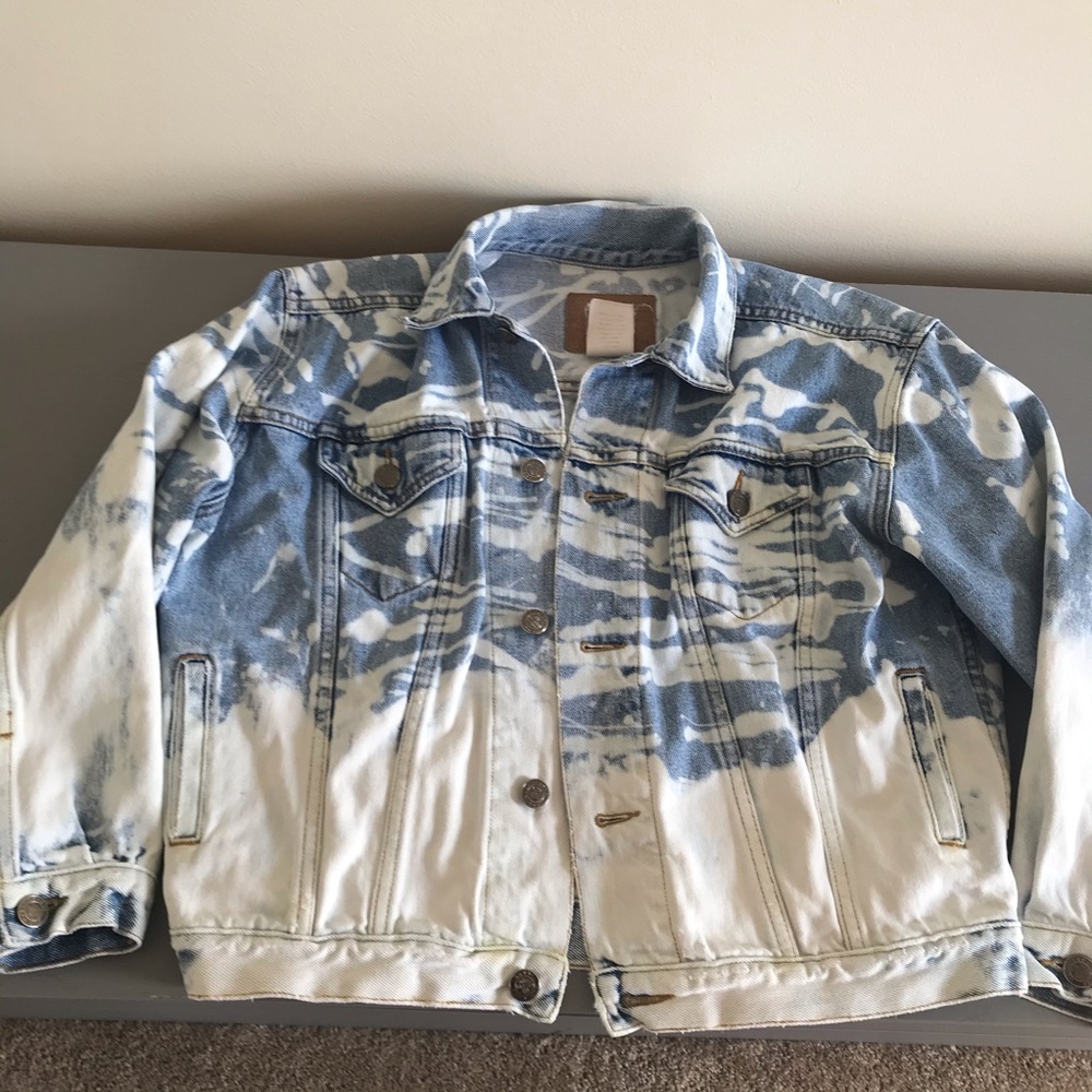 ❤️VINTAGE Old Navy Bleach Dyed Jean Jacket